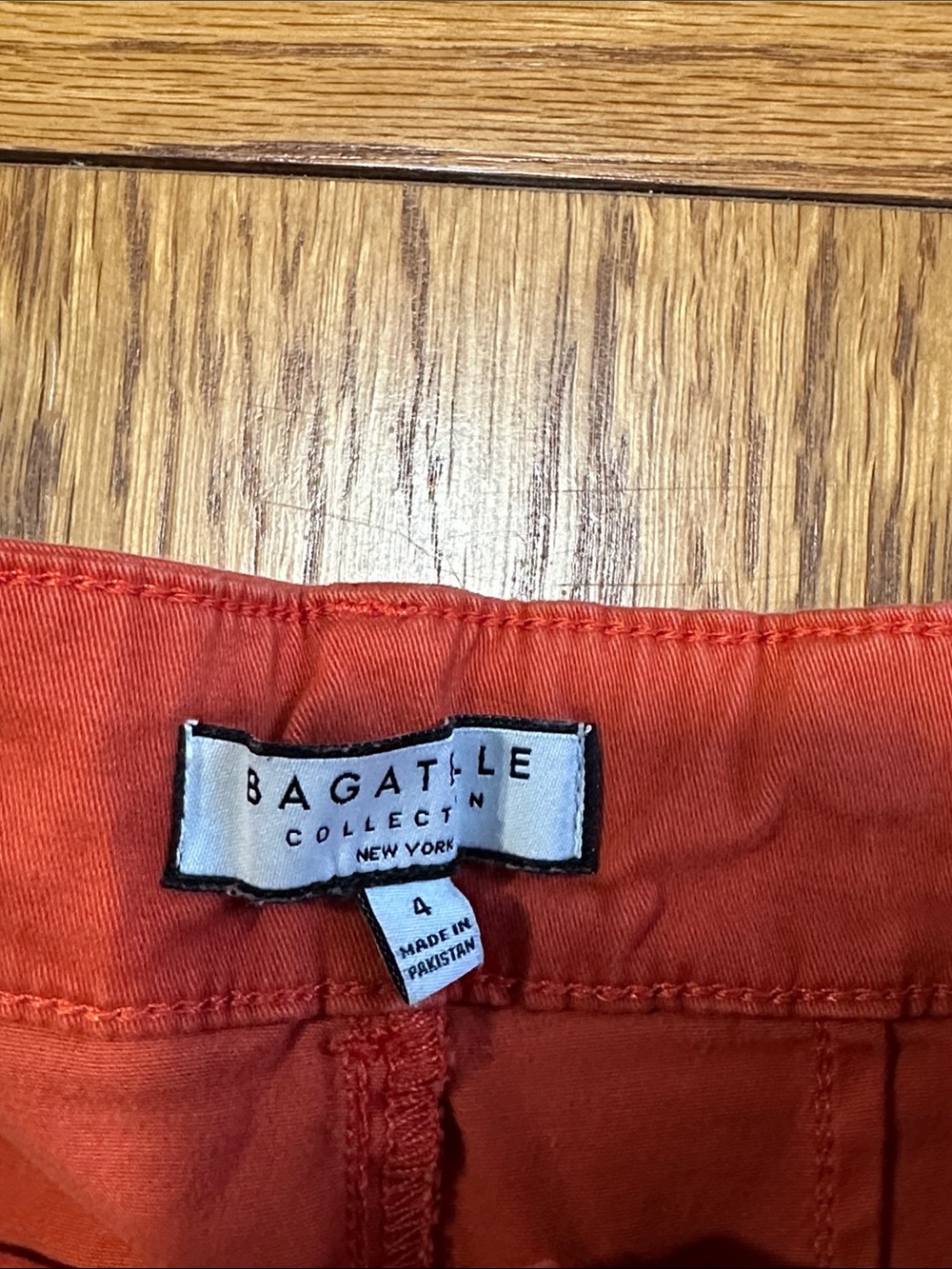*BAGATELLE COLLECTION* Rust Orange High-Rise Wide Leg Pants Size 4 - Picture 7 of 7